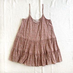 Dress Forum Pink Floral Print Tiered Mini Dress - Women's Medium